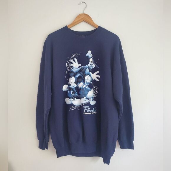 Disney Sweaters - Disney Florida navy blue crew neck sweatshirt size XL